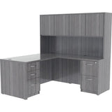 Lorell Essentials Series Box/Box/File Fixed File Cabinet 28.3" Height x 16" Width x 22" DepthFile, Box Drawer(s) - Finish: Laminate, Weathered Charcoal - File Drawer (LLR69558)