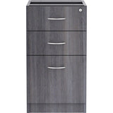 Lorell Essentials Series Box/Box/File Fixed File Cabinet 28.3" Height x 16" Width x 22" DepthFile, Box Drawer(s) - Finish: Laminate, Weathered Charcoal - File Drawer (LLR69558)