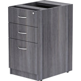 Lorell Essentials Series Box/Box/File Fixed File Cabinet 28.3" Height x 16" Width x 22" DepthFile, Box Drawer(s) - Finish: Laminate, Weathered Charcoal - File Drawer (LLR69558)