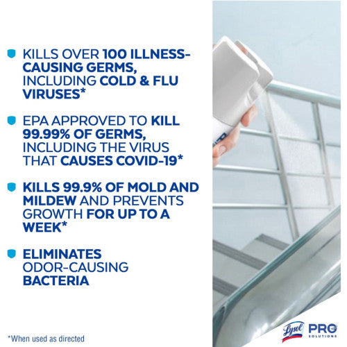 Lysol® Disinfectant Spray, Crisp Linen Scent, 19 oz., 2 Cans Ready-To-Use - 19 oz (1.19 lb) - Crisp Linen Scent - Clear - 2 / Pack (99608)