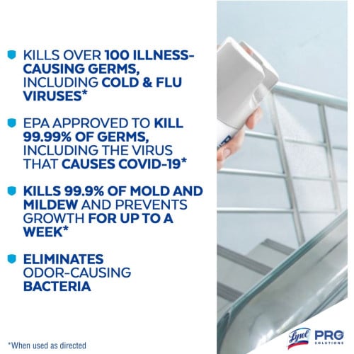 Lysol® Disinfectant Spray, Crisp Linen Scent, 19 oz., 2 Cans Ready-To-Use - 19 oz (1.19 lb) - Crisp Linen Scent - Clear - 2 / Pack (99608)