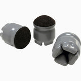 Lorell 1-3/8" Round Leg Slip-on Floor Savers Gray - Vinyl - 100/Box (LLR00121)