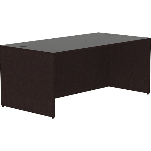 Lorell Essentials Series Rectangular Desk Shell 29.5" Height x 48" Width x 30" Depth Desk Shell, x 1" Thickness Top - Finish: Espresso (LLR18209)