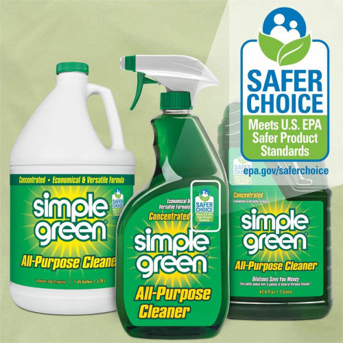 Simple Green All-Purpose Concentrated Cleaner For School, Government Facilities, University - Concentrate - Liquid - 32 fl oz (1 quart) - Original Scent - Non-abrasive, Non-flammable - Green - 1 Each (13033)
