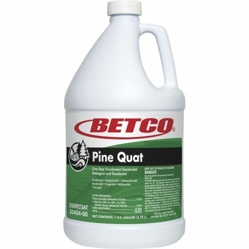 Betco Pine Quat Disinfectant 128 fl oz (4 quart) - Pine Scent - Deodorize, Disinfectant, pH Neutral - Green - 1 Each (3040400)