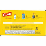 Glad ForceFlex Tall Kitchen Drawstring Trash Bags Gain Original with Febreze Freshness - 13 gal Capacity - 33.75 ft Length x 25.38 ft Width x 0.72 mil (18 Micron) Thickness - Drawstring Closure - White - Home, Office, Kitchen, Breakroom - 110 / Bo (79114)