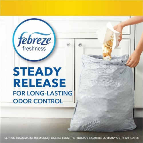 Glad ForceFlex Tall Kitchen Drawstring Trash Bags Gain Original with Febreze Freshness - 13 gal Capacity - 33.75 ft Length x 25.38 ft Width x 0.72 mil (18 Micron) Thickness - Drawstring Closure - White - Home, Office, Kitchen, Breakroom - 110 / Bo (79114)