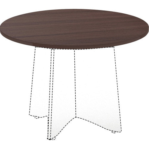 Lorell Essentials Conference Tabletop Espresso Round Top - Contemporary Style - 1" Table Top Thickness x 48" Table Top Diameter - Assembly Required - 1 Each (LLR18256)