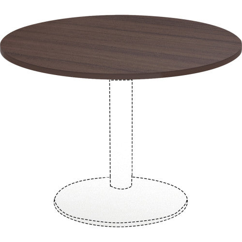 Lorell Essentials Conference Tabletop Espresso Round Top - Contemporary Style - 1" Table Top Thickness x 48" Table Top Diameter - Assembly Required - 1 Each (LLR18256)