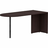 Lorell Essentials Series Peninsula Desk Box 1 of 2 29.5" Height x 66" Width x 30" Depth Desk, x 1" Thickness Top - Finish: Espresso Laminate (LLR18262)