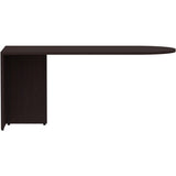 Lorell Essentials Series Peninsula Desk Box 1 of 2 29.5" Height x 66" Width x 30" Depth Desk, x 1" Thickness Top - Finish: Espresso Laminate (LLR18262)