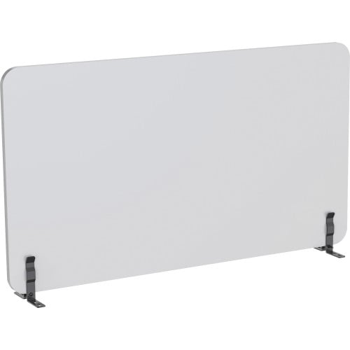 Lorell Acoustic Desktop Privacy Panel 47.2" Width x 23.6" Height - Polyester Fiber - Light Gray - 1 Each (LLR25961)