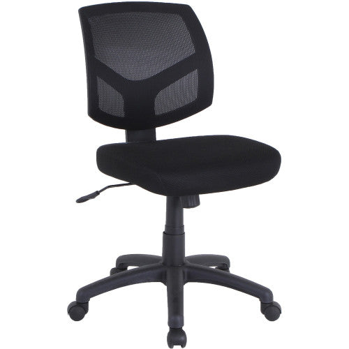 Lorell Mesh Back Task Chair Fabric Seat Material - Mesh Back Material - 5-star Base - Black - 1 Each (LLR84876)