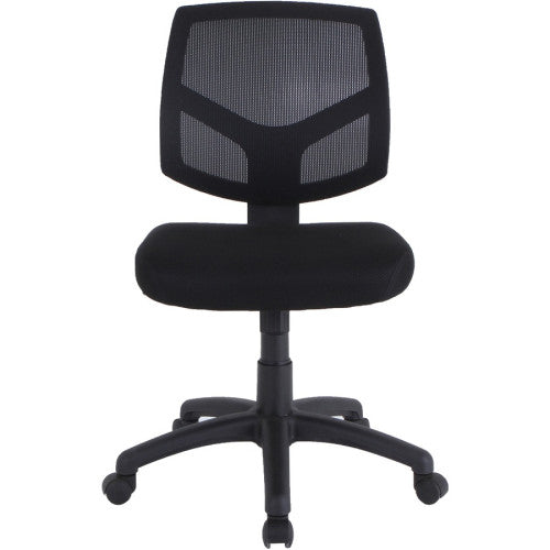 Lorell Mesh Back Task Chair Fabric Seat Material - Mesh Back Material - 5-star Base - Black - 1 Each (LLR84876)