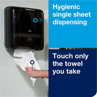 Tork® Automatic Hand Towel Dispenser, Black Roll Dispenser - 15" Height x 13.2" Width x 8.1" Depth - Plastic - Black - Hygienic - 1 / Carton (5510282)