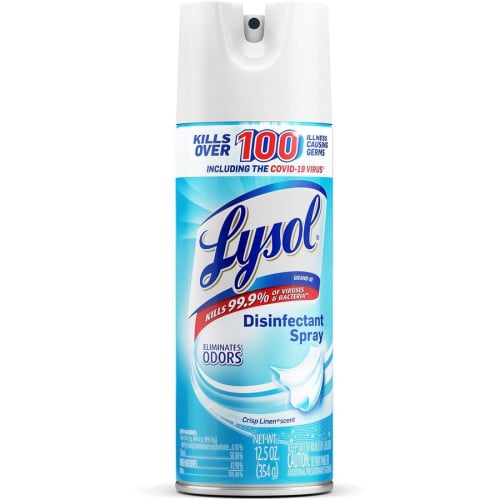 Lysol® Disinfectant Spray, Crisp Linen Scent, 12.5 oz. Aerosol Can (74186)