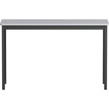 Lorell Utility Table Gray Rectangle, Laminated Top - Powder Coated Black Base - 500 lb Capacity - 47.25" Table Top Width x 18.13" Table Top Depth - 30" Height - Assembly Required - Melamine Top Material - 1 Each (LLR60753)