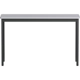 Lorell Utility Table Gray Rectangle, Laminated Top - Powder Coated Black Base - 500 lb Capacity - 47.25" Table Top Width x 18.13" Table Top Depth - 30" Height - Assembly Required - Melamine Top Material - 1 Each (LLR60753)