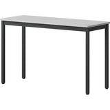Lorell Utility Table Gray Rectangle, Laminated Top - Powder Coated Black Base - 500 lb Capacity - 47.25" Table Top Width x 18.13" Table Top Depth - 30" Height - Assembly Required - Melamine Top Material - 1 Each (LLR60753)