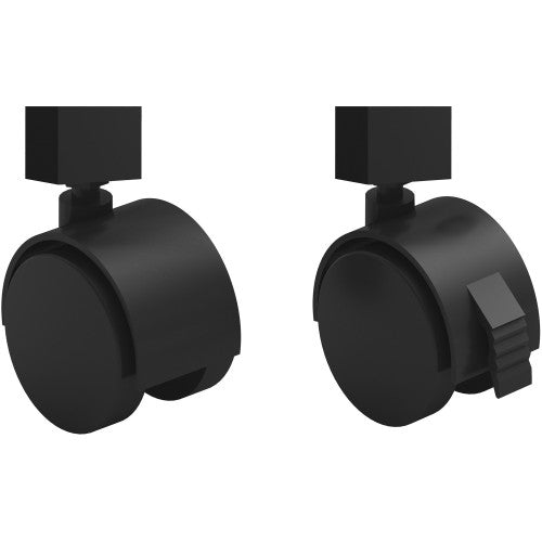 Lorell Underdesk Mobile Machine Stand 150 lb Load Capacity - 13.20" Height x 18.70" Width x 15.70" Depth - Desk - Powder Coated - Metal, Laminate, Polyvinyl Chloride (PVC) - Charcoal, Black (LLR60262)