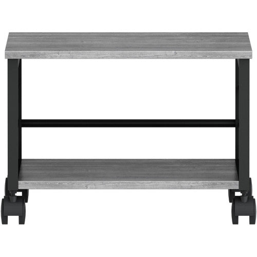 Lorell Underdesk Mobile Machine Stand 150 lb Load Capacity - 13.20" Height x 18.70" Width x 15.70" Depth - Desk - Powder Coated - Metal, Laminate, Polyvinyl Chloride (PVC) - Charcoal, Black (LLR60262)