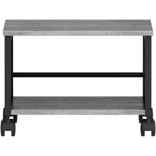 Lorell Underdesk Mobile Machine Stand 150 lb Load Capacity - 13.20" Height x 18.70" Width x 15.70" Depth - Desk - Powder Coated - Metal, Laminate, Polyvinyl Chloride (PVC) - Charcoal, Black (LLR60262)