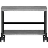 Lorell Underdesk Mobile Machine Stand 150 lb Load Capacity - 13.20" Height x 18.70" Width x 15.70" Depth - Desk - Powder Coated - Metal, Laminate, Polyvinyl Chloride (PVC) - Charcoal, Black (LLR60262)