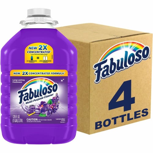 Fabuloso All-Purpose Cleaner 128 fl oz (4 quart) - Lavender Scent - Rinse-free, Residue-free, Long Lasting - Purple - 4 / Carton (153058CT)