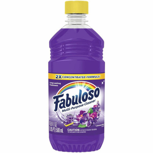 Fabuloso® Lavender Pourable 16.9 oz., 24 Bottles 16.9 fl oz (0.5 quart) - Lavender Scent - Residue-free, pH Neutral, Rinse-free, Long Lasting - Lavender - 24 / Carton (153105)