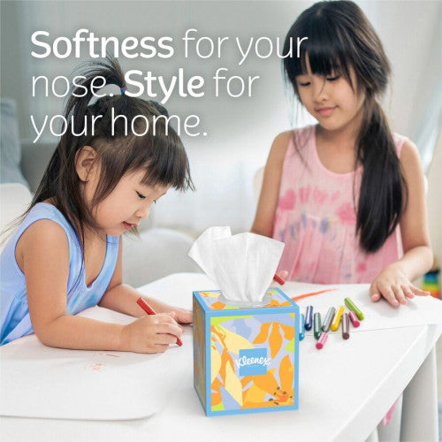 Kleenex® Soothing Lotion Tissues, 3-Ply, 60 Sheet Box, 27 Boxes 3 Ply - WhiteBox - 60/Box - 27 / Carton (54271CT)