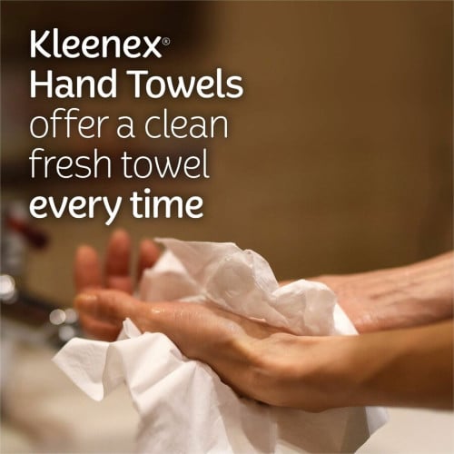 Kleenex Disposable Hand Towels 1 Ply - 8" Width x 9.10" Length - White - Paper/ - 60 / Box (38586)