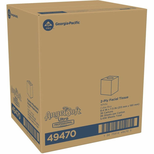 Angel Soft Professional Series Facial Tissue 2 Ply - WhiteBox - 96/Box - 36 / Carton (49470)