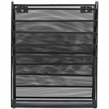 Lorell 5-Pocket Wall File 5 Pocket(s) - Black - Steel Mesh - 1 Each (LLR95280)