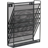 Lorell 5-Pocket Wall File 5 Pocket(s) - Black - Steel Mesh - 1 Each (LLR95280)