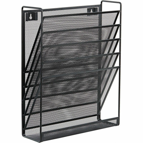 Lorell 5-Pocket Wall File 5 Pocket(s) - Black - Steel Mesh - 1 Each (LLR95280)