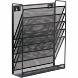 Lorell 5-Pocket Wall File 5 Pocket(s) - Black - Steel Mesh - 1 Each (LLR95280)