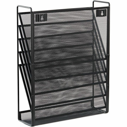 Lorell 5-Pocket Wall File 5 Pocket(s) - Black - Steel Mesh - 1 Each (LLR95280)
