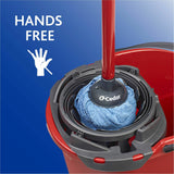 O-Cedar QuickWring Bucket 2.50 gal - Handle, Wringer - Red, Gray - 1 Each (164196)