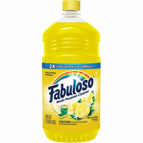 Fabuloso Multi-Purpose Cleaner For Multipurpose, Multi Surface - Concentrate - 56 fl oz (1.8 quart) - Refreshing Lemon Scent - Rinse-free, Residue-free, Long Lasting, Pleasant Scent - Yellow - 6 / Carton (MX06157ACT)