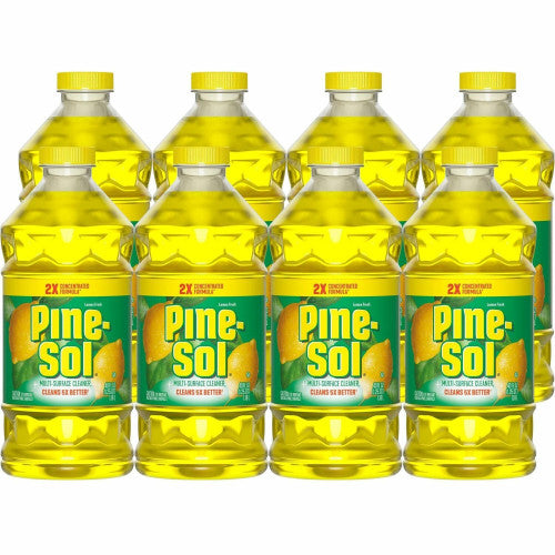 Pine-Sol Multi-Surface Cleaner For Multi Surface - Concentrate - Liquid - 40 fl oz (1.3 quart) - Lemon Fresh Scent - Deodorize, Disinfectant, Dilutable - Yellow - 8 / Carton (60165CT)