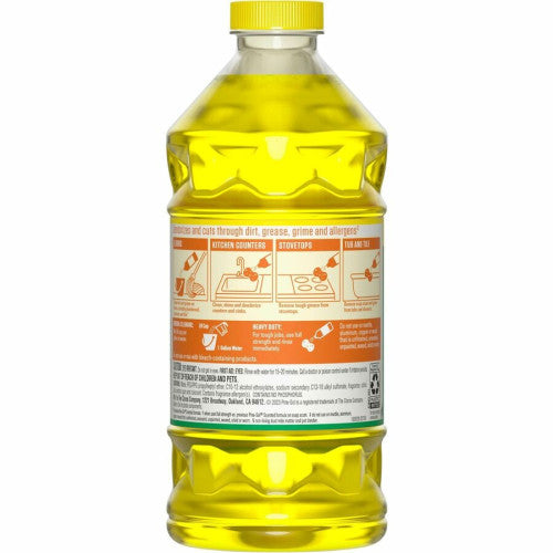 Pine-Sol Multi-Surface Cleaner For Multi Surface - Concentrate - Liquid - 40 fl oz (1.3 quart) - Lemon Fresh Scent - Deodorize, Disinfectant, Dilutable - Yellow - 8 / Carton (60165CT)