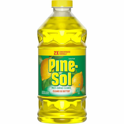 Pine-Sol Multi-Surface Cleaner For Multi Surface - Concentrate - Liquid - 40 fl oz (1.3 quart) - Lemon Fresh Scent - Deodorize, Disinfectant, Dilutable - Yellow - 1 Each (60165)