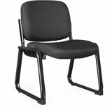 Lorell Black Fabric Guest Chair Plywood, Fabric Seat Material - Plywood, Fabric Back Material - Powder Coated Frame Color - Metal Frame Material - Sled Base - Black - 1 Each (LLR84596)