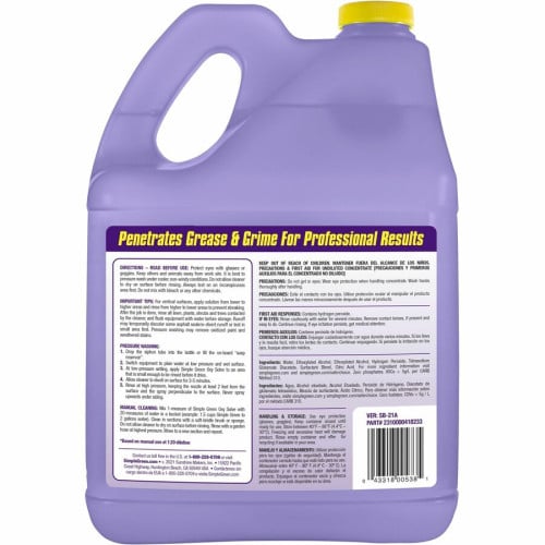 Simple Green Concrete/Driveway Cleaner Concentrate For Concrete, Patio, Masonry - Concentrate - Liquid - 128 fl oz (4 quart) - Bleach-free, Fast Acting, Non-flammable - Purple - 1 Each (18233)