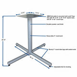 Lorell Hospitality/Conference X-Base 30 Height x 45" Width - Sturdy - For Reception Area, Breakroom, Lobby, Meeting, Office, Conference Table (LLR61640)