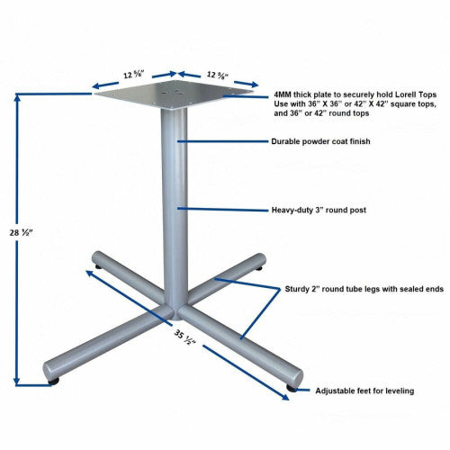 Lorell Hospitality/Conference X-Base 30 Height x 45" Width - Sturdy - For Reception Area, Breakroom, Lobby, Meeting, Office, Conference Table (LLR61640)