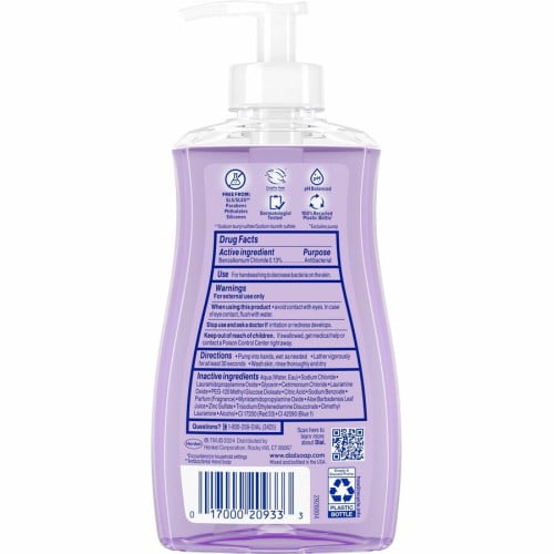 Dial Antibacterial Defense Liquid Hand Soap 11 fl oz - Bacteria Remover - Hand - Antibacterial - Lavender - Recycled - Cruelty-free, Paraben-free, Phthalate-free, Silicone-free - 12 / Carton (20934CT)