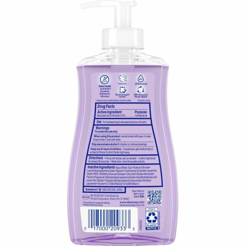 Dial Antibacterial Defense Liquid Hand Soap 11 fl oz - Bacteria Remover - Hand - Antibacterial - Lavender - Recycled - Cruelty-free, Paraben-free, Phthalate-free, Silicone-free - 12 / Carton (20934CT)