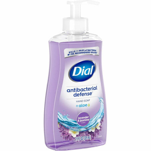 Dial Antibacterial Defense Liquid Hand Soap 11 fl oz - Bacteria Remover - Hand - Antibacterial - Lavender - Recycled - Cruelty-free, Paraben-free, Phthalate-free, Silicone-free - 12 / Carton (20934CT)