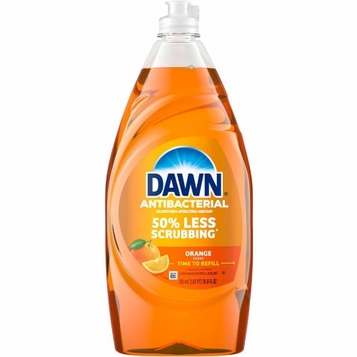 Dawn Antibacterial Dish Soap For Dish - 30.8 fl oz (1 quart) - Citrus Scent - Residue-free, Streak-free, Anti-bacterial - Orange - 1 Each (17121)